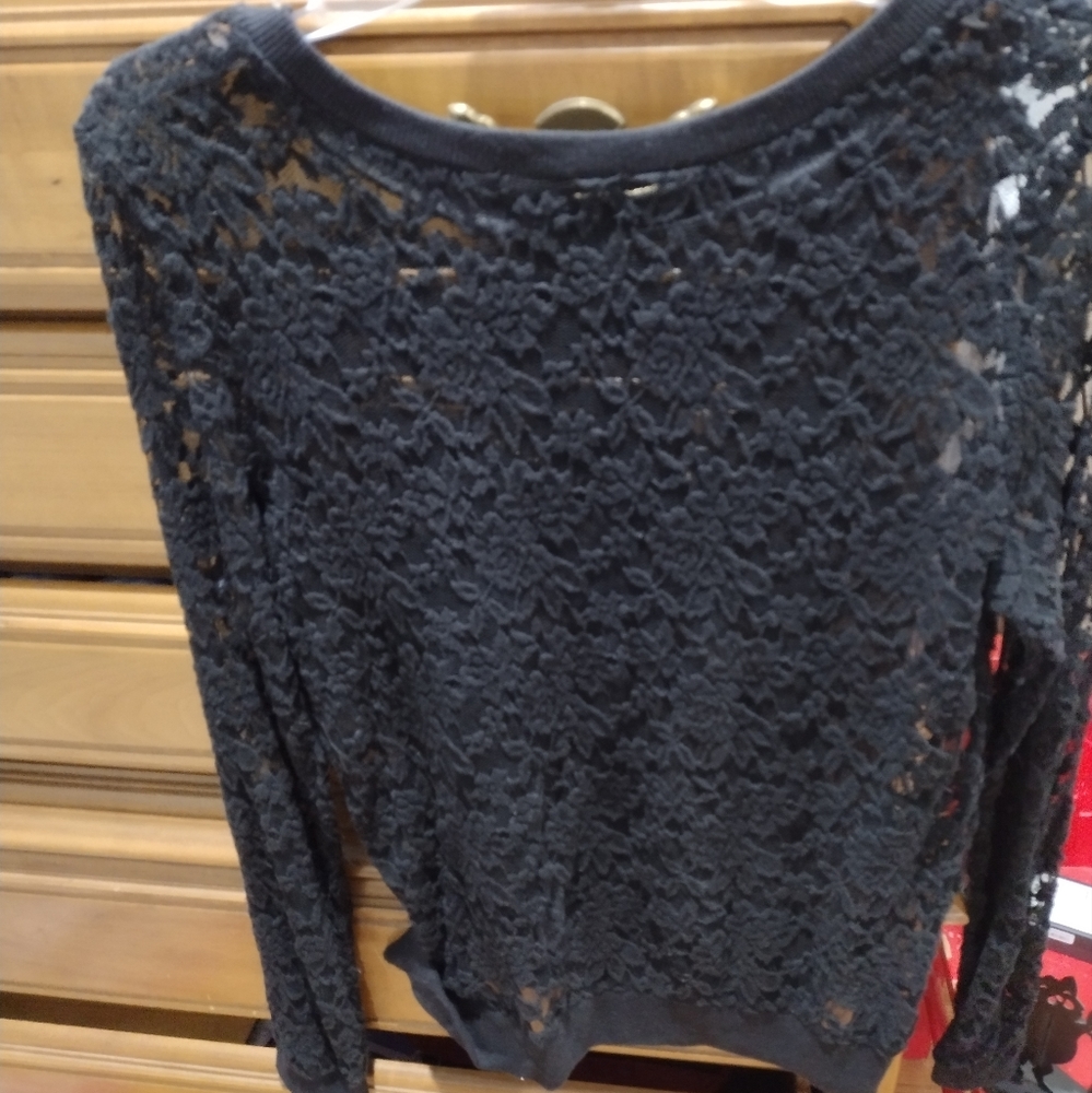 Black mesh shirt